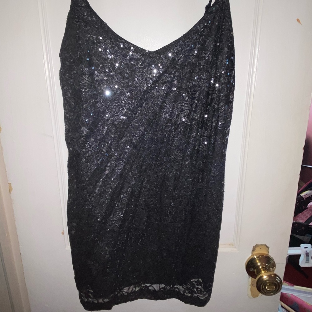 Black Sparkly Tank Top